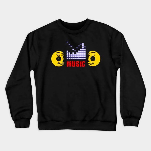 retro music Crewneck Sweatshirt by jaml-12